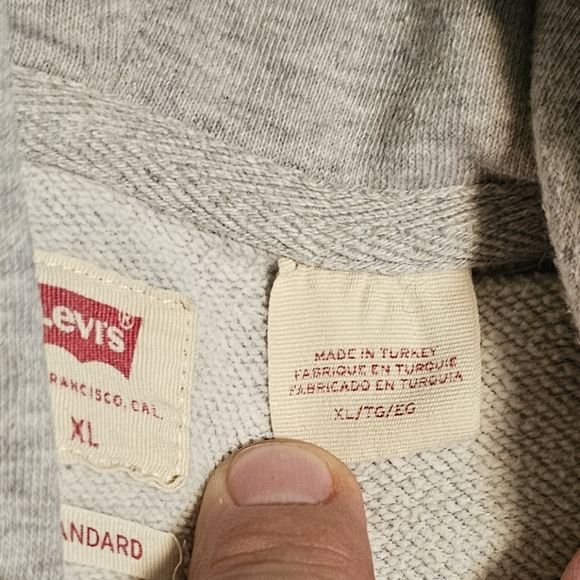 VINTAGE Levi's | Logo Front Pocket Hoodie Pullover Sweatshirt Size XL - Picture 8 of 9